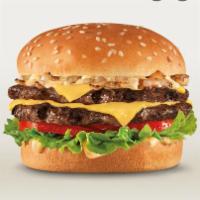 4. Double Bacon Cheese Burger · Patty topped with cooked mushrooms and swiss cheese. 
