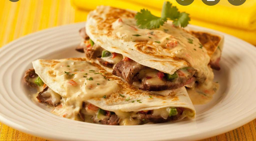 Chicken & steak Cheese Quesadilla  · Ralph Chicken Pizza and grill 