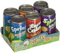 soda can fizzy candy 6 pack · 