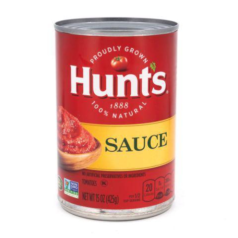 Hunts Tomato Sauce 15oz · Hunt's tomato sauce is slow-cooked from all-natural, vine-ripened tomatoes to bring out the home-cooked flavor of your favorite meals