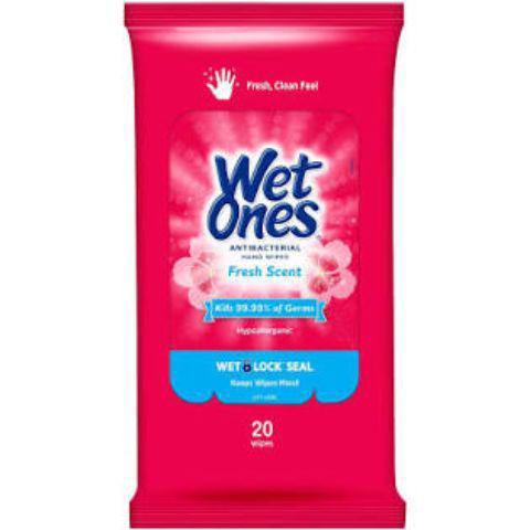 Wet Ones Anti Bacterial Wipes Fresh Scent 20 Count · When soap and water aren't on hand, reach for America's #1 hand wipe - wet ones antibacterial hand wipes