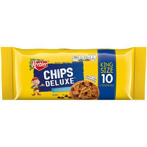 Keebler Chips Deluxe King Size 5.3oz · Signature extra-thick cookies are stuffed with tons of chocolate chips. A truly original creation that only the Keebler ElvesTM could pull off!