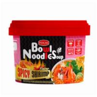 Pocas Bowl Noodle Soup Shrimp 3.17oz · A delicious bowl of noodles with in a spicy shrimp flavor. Ready in 3 minutes.
