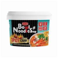 Pocas Bowl Noodle Soup Crab 3.17oz · A delicious bowl of noodles with in a spicy crab flavor. Ready in 3 minutes.