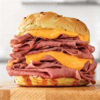1/2 lb. Beef 'n Cheddar Sandwich · A half pound of thinly sliced roast beef, with cheddar cheese sauce and zesty red ranch sauc...
