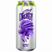 MTN DEW ENERGY Berry Blitz 16oz · Provides immune support and mental boost. 180 mg of caffeine. Berry Blitz flavor.