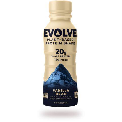 Evolve Protein Shake Vanilla Bean 11.6oz · Our Vanilla Bean flavored shake has 20g of plant protein, 10g of fiber and the refreshing taste of the great outdoors.