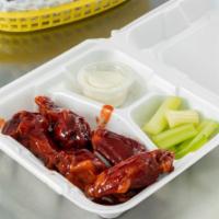 35 Piece Wing  · 3 sauce flavor, celery sticks and 4 ranch or blue cheese dipping.  