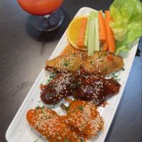 Chicken Wings  · Choice of Korean Style, BBQ or Buffalo Wings with a side of celery and carrot sticks. Includ...