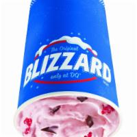 Choco Dipped Strawberry Blizzard Treat · Strawberry topping and choco chunks blended with our world-famous soft serve to Blizzard per...