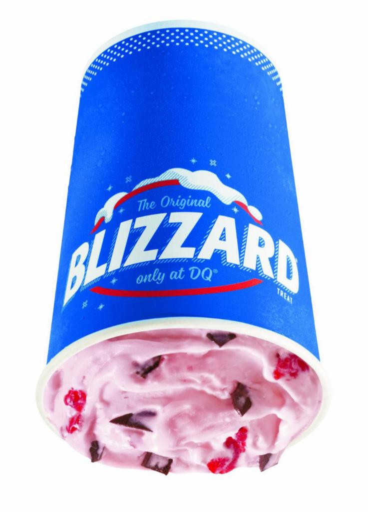Choco Dipped Strawberry Blizzard® Treat · Strawberry and choco chunks blended with creamy DQ® vanilla soft serve blended to Blizzard® perfection.