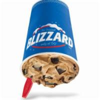  Choco Brownie Extreme Blizzard® Treat · 
Chewy brownie pieces, choco chunks and cocoa fudge blended with creamy DQ vanilla soft serv...