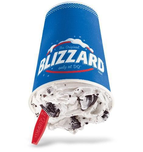 OREO® Cookies Blizzard® Treat		 · OREO® cookie pieces blended with creamy vanilla soft serve.