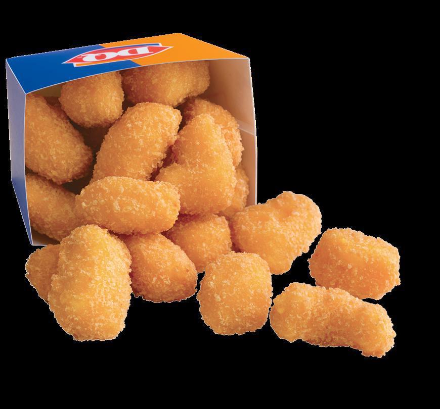 Side of Cheese Curds  · Poppable pieces of cheese, battered and fried until warm, melty, and crisp.