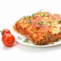 Meat Lasagna · Per lb. Ground beef, San Marzano tomato sauce, house-made pasta, fresh mozzarella, house-mad...