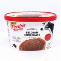 Prairie Farms Belgian Chocolate 48oz · Chocolate ice cream made with only the finest cocoa