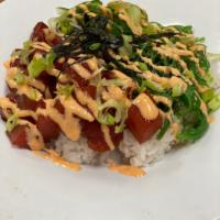 Hawaiian Tuna Poke Bowl  · ahi tuna // sushi rice // seaweed salad // scallion // sesame seed // nori // ponzu poke sau...