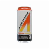 Adrenaline Shoc Accelerator Orange Mango 16oz · Only 10 calories with 200 MG of natural caffeine, Zero Sugar, Zero Chemical Perservatives, a...