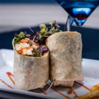 Buffalo Chicken Wrap · Served with chips or fries.