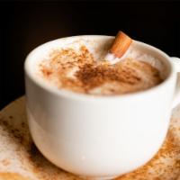 Chai Latte · Our customer's favorite. An aromatic blend of spices and steamed milk topped with froth.