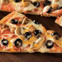Medium Cowboy Gluten Free Crust Pizza (Baking Required) · Red sauce, mozzarella, pepperoni, Italian sausage, mushrooms, olives and herb and cheese ble...