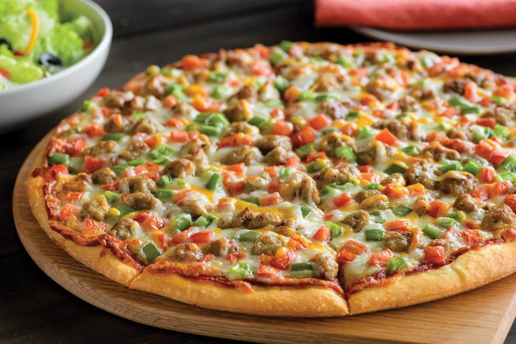 Create Your Own Family Size Pizza (Baking Required) · Choose one of our fresh dough options, then top your pizza with everyone's favorite toppings. With this custom made-from-scratch pizza, even the pickiest of eaters will be happy, too!