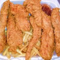 Regular Chicken Tenders · 3 pieces included fries and can soda