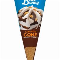 Blue Bunny King Size Bunny Tracks Ice Cream Cone · 