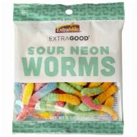 ExtraGood Sour Neon Worms · 5 oz.
