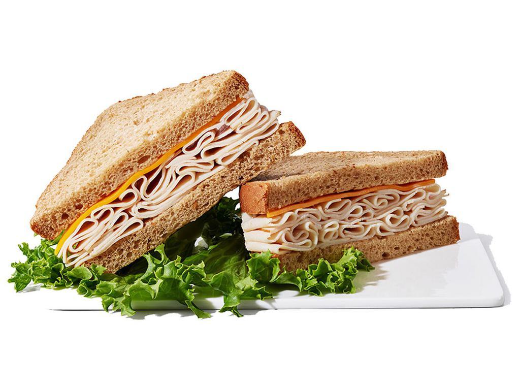 Turkey Cheddar on Wheat Sandwich · 