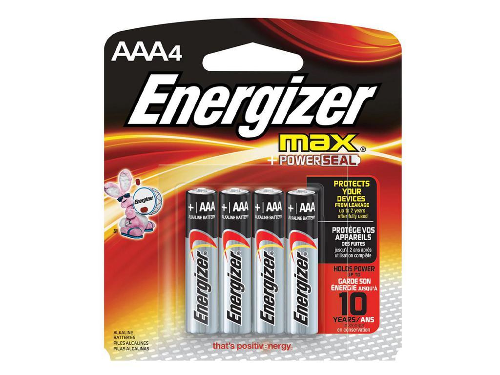  Energizer AAA Batteries · 4 pack. 