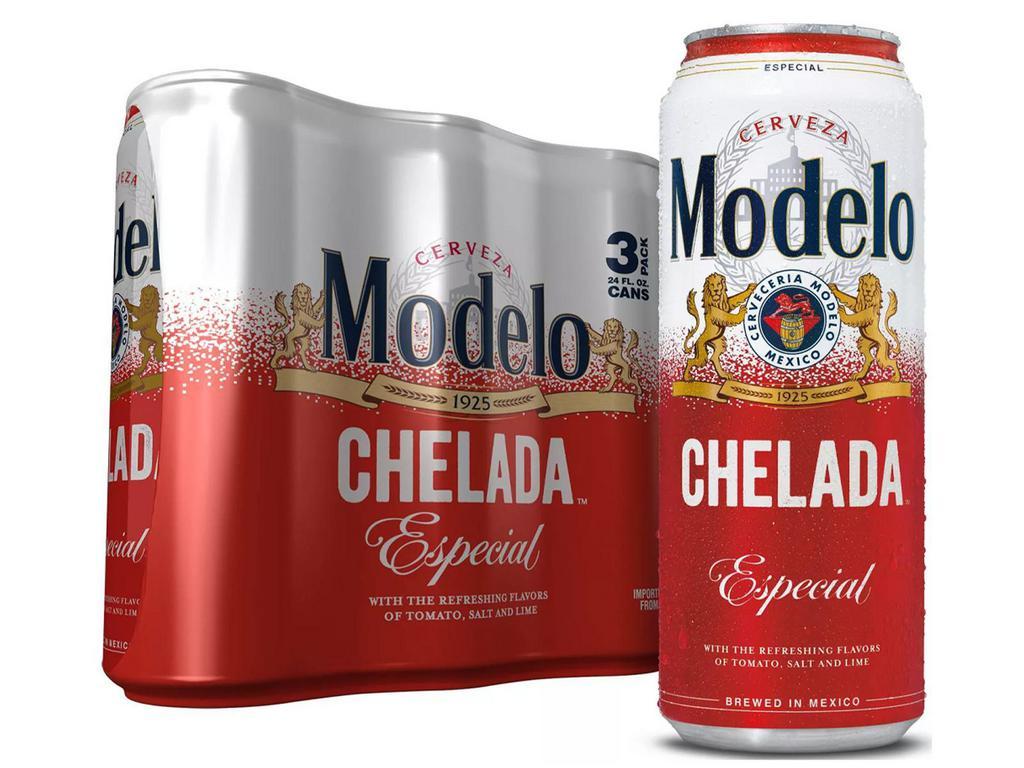 Modelo Chelada 3-Pack Cans · Must be 21 to purchase. 24 oz.