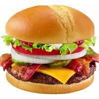 1/4 lb. Bacon Cheese Grill Burger · One 1/4 lb. 100% beef burger topped with melted cheese, thick-cut applewood smoked bacon, th...