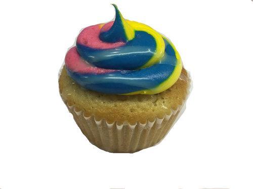 Shave Ice Cupcake · Vanilla cupcake with strawberry, banana and vanilla buttercream swirl.

*If ordering 3 or more, please make a SCHEDULED order, 24 hours at least. 
