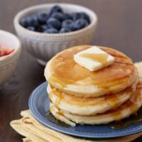 Fluffy Traditional Pancake Combo · Pancakes are four per order.