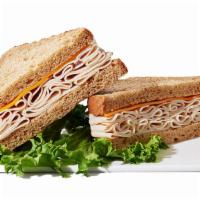 Turkey Cheddar on Wheat Sandwich · 