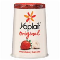 Yoplait Original Strawberry Banana Yogurt 6 oz · The original yogurt recipie layered with an explosive mix of strawberry and banana flavors