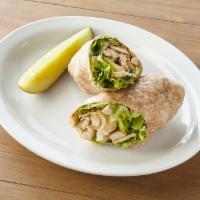 Chicken Caesar Wrap · Grilled chicken, romaine lettuce, Parmesan cheese, and Caesar dressing.