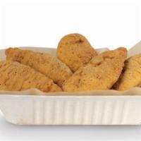 7 Crispy Tenders · 7 Breaded Tenders with up to 2 sauces *Dips & Veggie Sticks not Included*