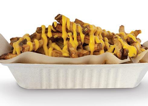 Hand-Cut Cheese Fries Large · Large portion smothered with jalapeño cheese sauce