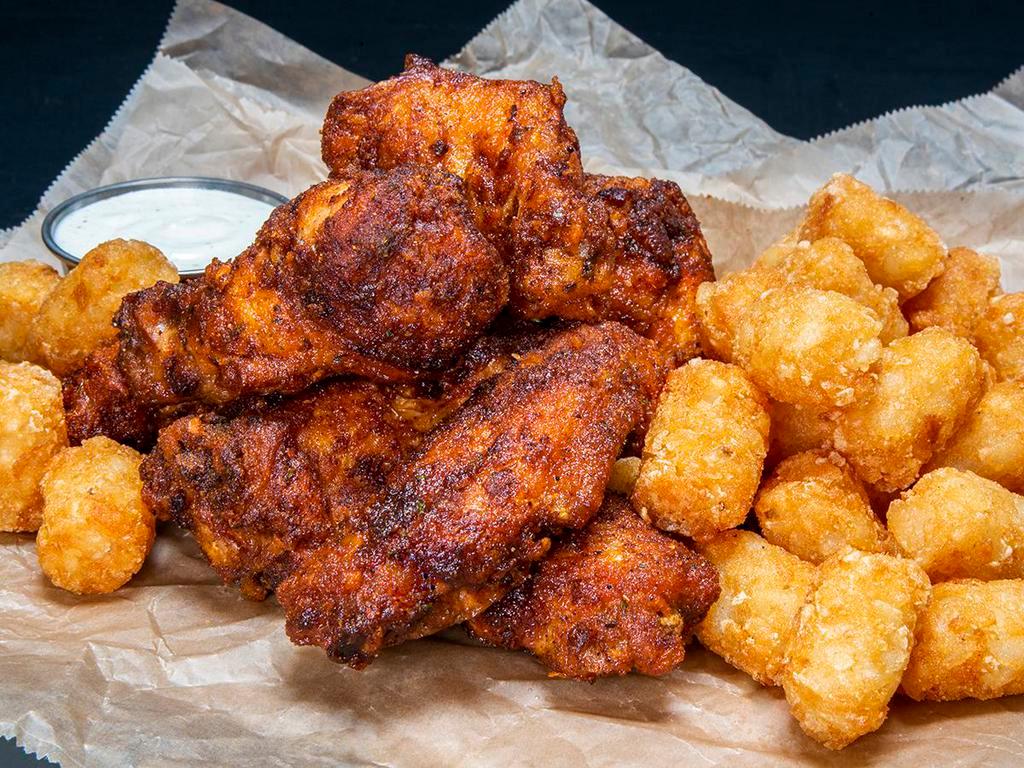 Wing Combo - 8 Piece · 8 classic (bone-in) wings with up to 2 flavors, 1 side and 1 dip.