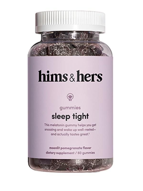 hims & hers sleep tight gummies (60 count) · This evening gummy helps naturally promote sleep with melatonin, chamomile extract, and L-theanine. Which means snacking before bedtime is a good idea after all.