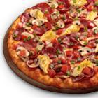Wombo Combo Pizza · Primo pepperoni,linguica, Italian sausage, crisp bacon, mushrooms, Roma tomatoes, artichoke ...