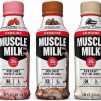 Muscle Milk · 14 oz. bottle.