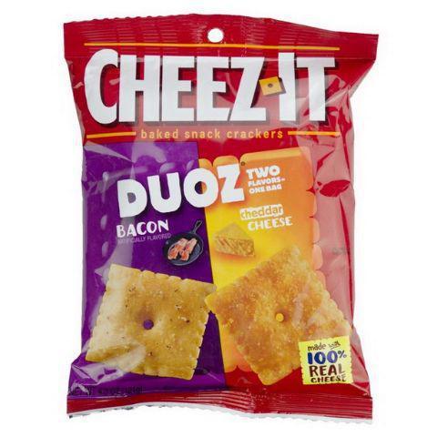 Cheez-It Snap'd Smoked Bacon & Cheddar 2.2oz · Cheez-It® Snap’d Smoked Bacon & Cheddar are thin and crispy cheesy baked snacks. The smokey bacon and cheddar flavor brings out the best in your lunch, completing any lunchtime meal.