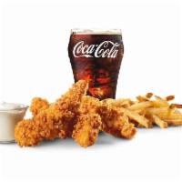 Hand-Breaded Chicken Tenders™ Combo · Freshly prepared hand-breaded chicken tenders. Premium, all-white meat chicken, hand dipped ...
