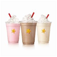 Hand-Scooped Ice Cream Shake™ · Creamy, hand-scooped ice cream blended with real milk and topped with Whipped Topping. Avail...