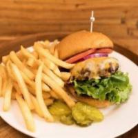 Cheeseburger Meal · 6 oz. Angus ground chuck burger topped with cheddar cheese served with french fries. 