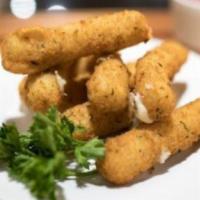 Mozzarella Cheese Sticks · 6 sticks served with red dipping sauce.