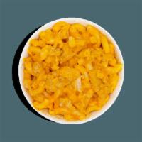 Signature Recipes - Buffalo Chicken Mac & Cheese · Contains: Chicken Steak, Buffalo Sauce *contains egg*, Mac & Cheese Base